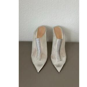 Gianvito Rossi Silver Sigma StilettoHeels - 9.5